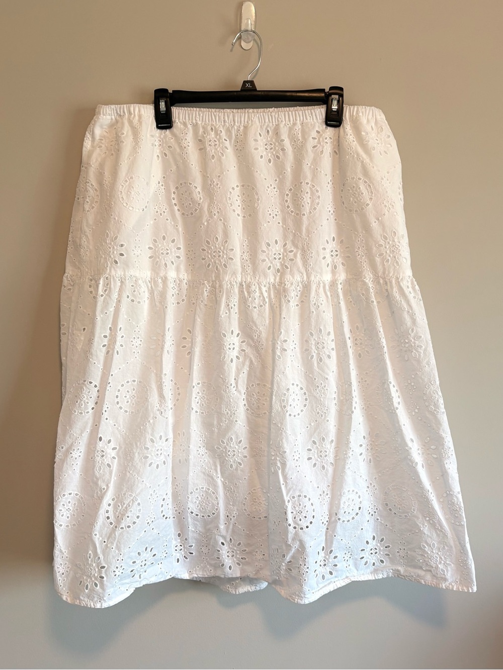 a new day White Eyelet Tiered A-Line Skirt